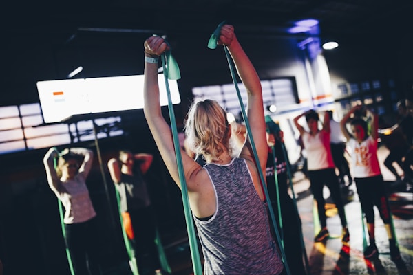 Group fitness training session